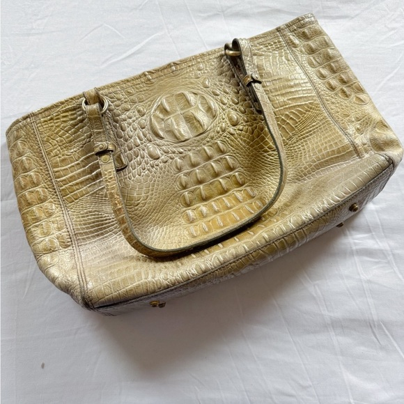 Brahmin Medium ASHER Tan Melbourne Croc Leather Tote Purse - Picture 2 of 6